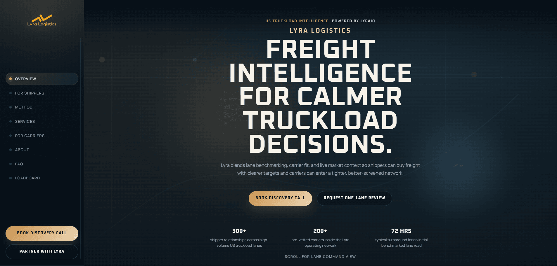 Lyra Logistics marketing sajt preview