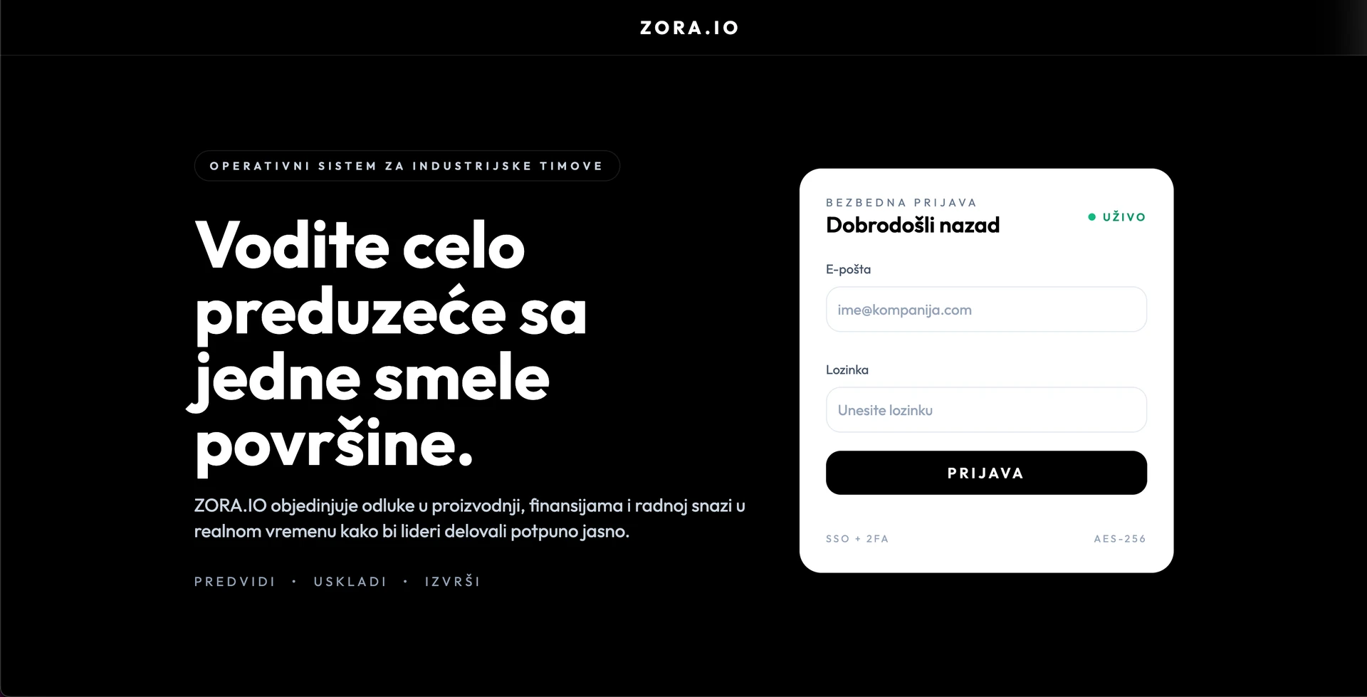 Zora.IO website design